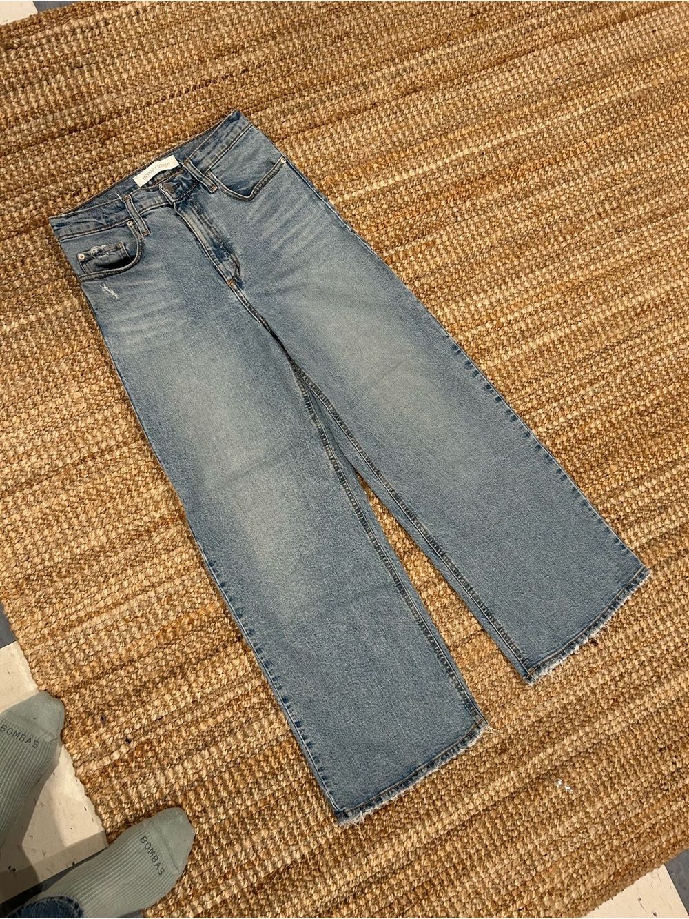 Nobody Denim Light Blue High Rise Wide-Leg Jeans